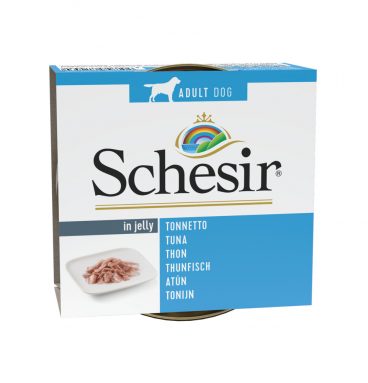 10x Schesir Hondenvoer Blik Jelly Tonijn 150 gr