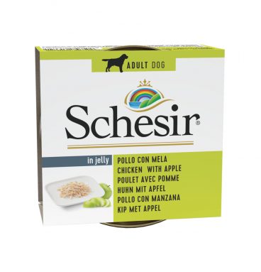 10x Schesir Hondenvoer Kip - Appel 150 gr