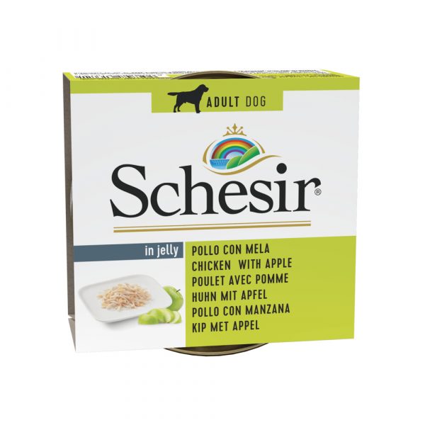 10x Schesir Hondenvoer Kip - Appel 150 gr