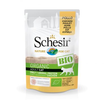 16x Schesir Kattenvoer Bio Kip 85 gr