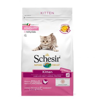 8x Schesir Kattenvoer Dry Kitten 400 gr