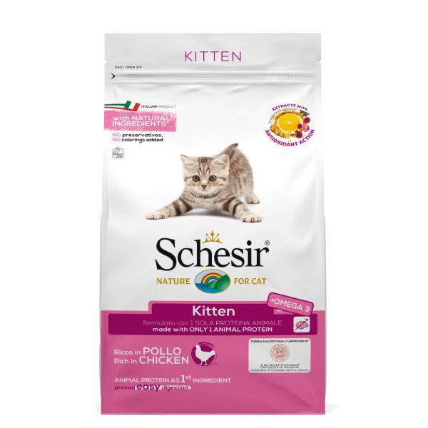 8x Schesir Kattenvoer Dry Kitten 400 gr