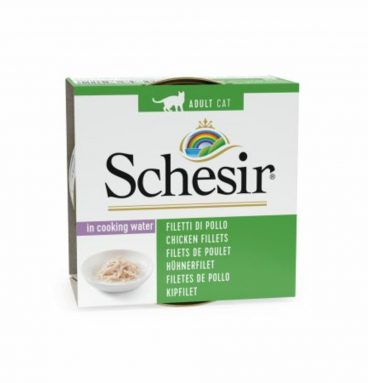 14x Schesir Kattenvoer Gekookte Kipfilet 85 gr