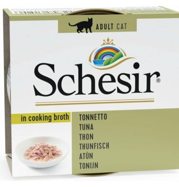 14x Schesir Kattenvoer Gekookte Tonijn 70 gr