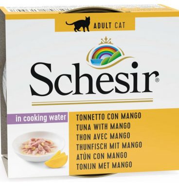 14x Schesir Kattenvoer Gekookte Tonijn en Mango 75 gr