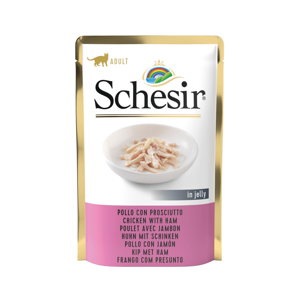 Schesir Kattenvoer Kip - Ham in Gelei 85 gr