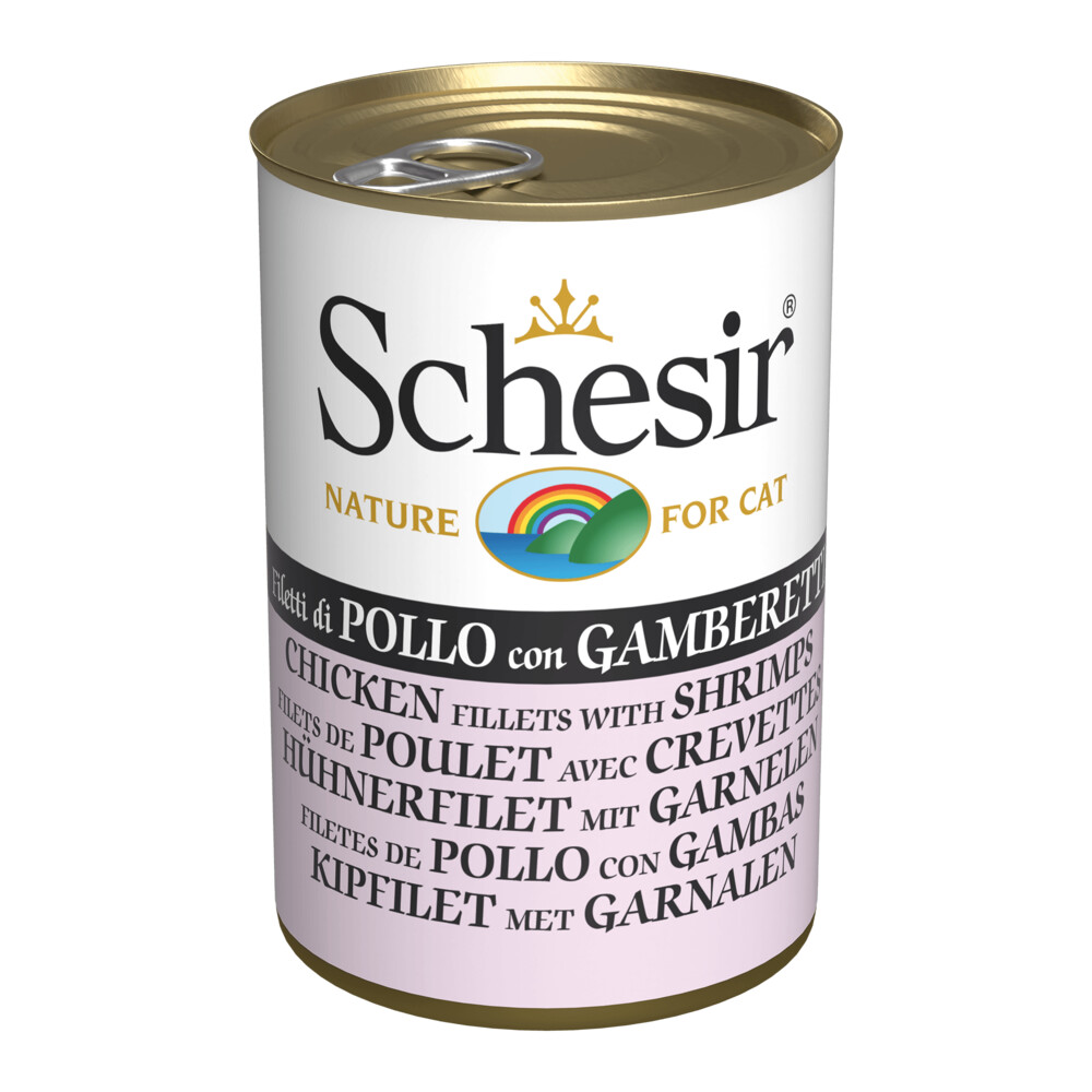 24x Schesir Kattenvoer Kipfilet - Garnaal 140 gr