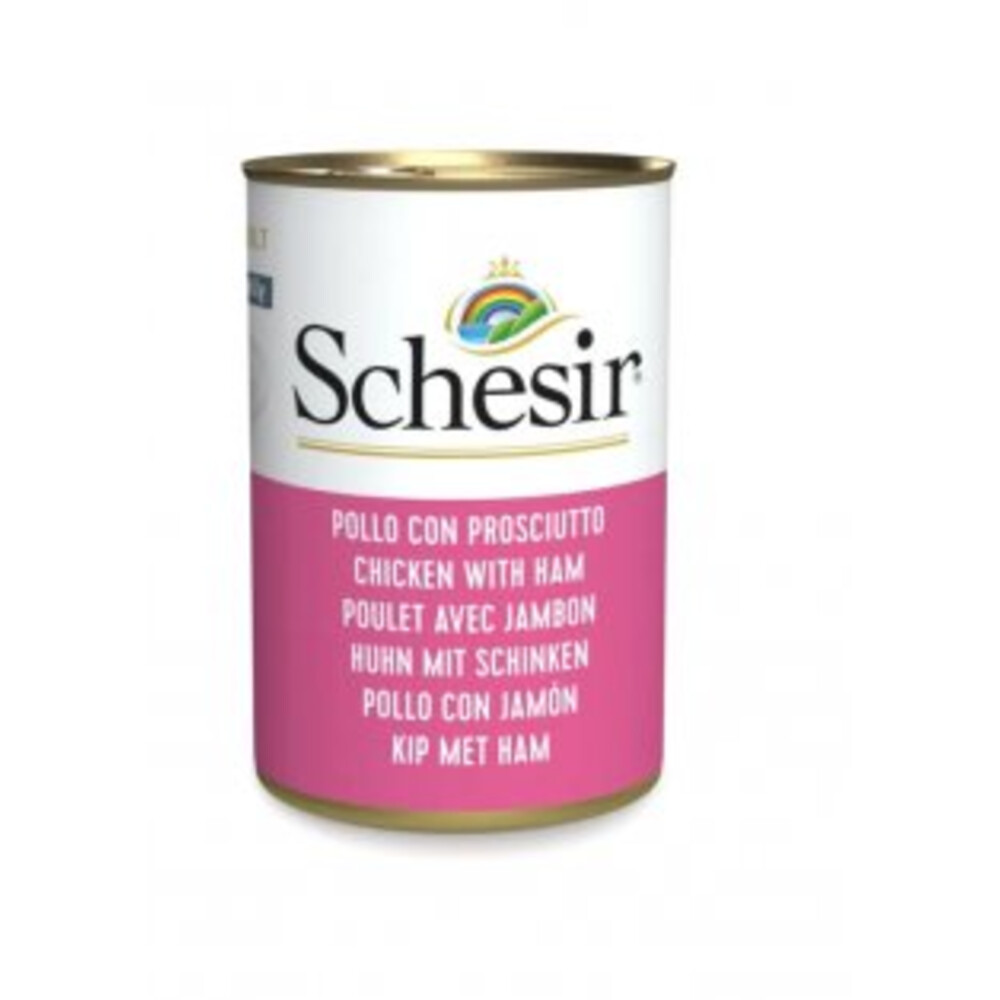 24x Schesir Kattenvoer Kipfilet - Ham 140 gr