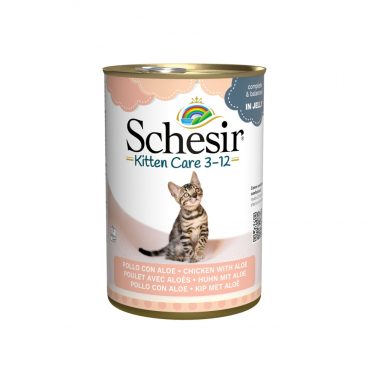 Schesir Kattenvoer Kitten 3-12 Kip - Aloe in Gelei 140 gr