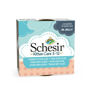 Schesir Kattenvoer Kitten 3-12 Tonijn - Aloe in Gelei 85 gr