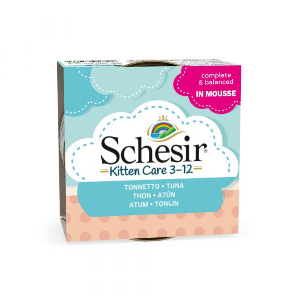 Schesir Kattenvoer Kitten 3-12 Tonijn in Mousse 85 gr