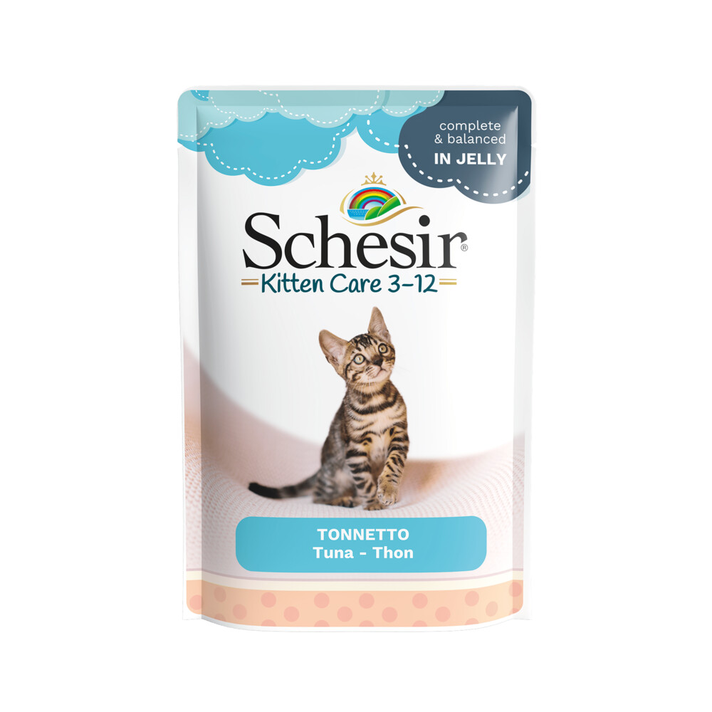 Schesir Kattenvoer Kitten 3-13 Tonijn in Gelei 85 gr