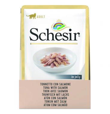 Schesir Kattenvoer Pouch Tonijn - Zalm in Gelei 85 gr