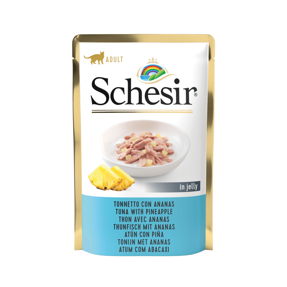 Schesir Kattenvoer Tonijn - Ananas in Gelei 85 gr