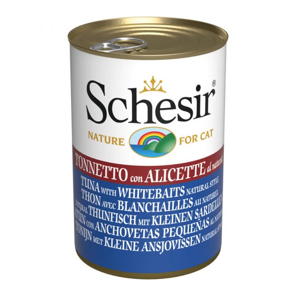 24x Schesir Kattenvoer Tonijn - Ansjovis 140 gr