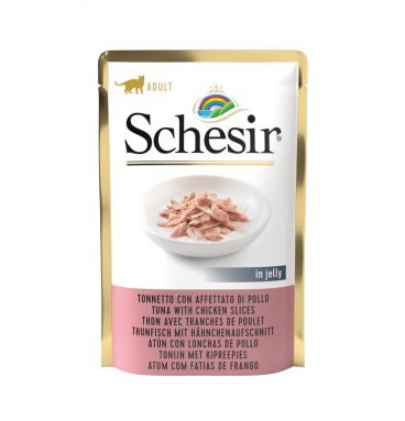 Schesir Kattenvoer Tonijn - Kipreepjes in Gelei 85 gr