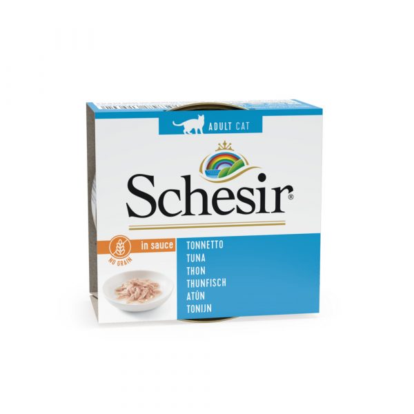 14x Schesir Kattenvoer Tonijn in Saus 70 gr