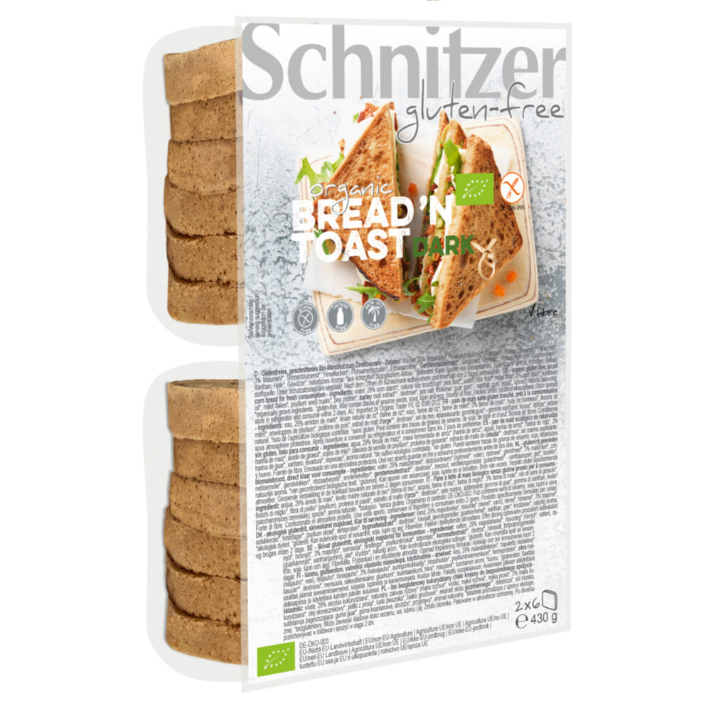 3x Schnitzer Brood&Toast Biologisch Bruin 430 gr