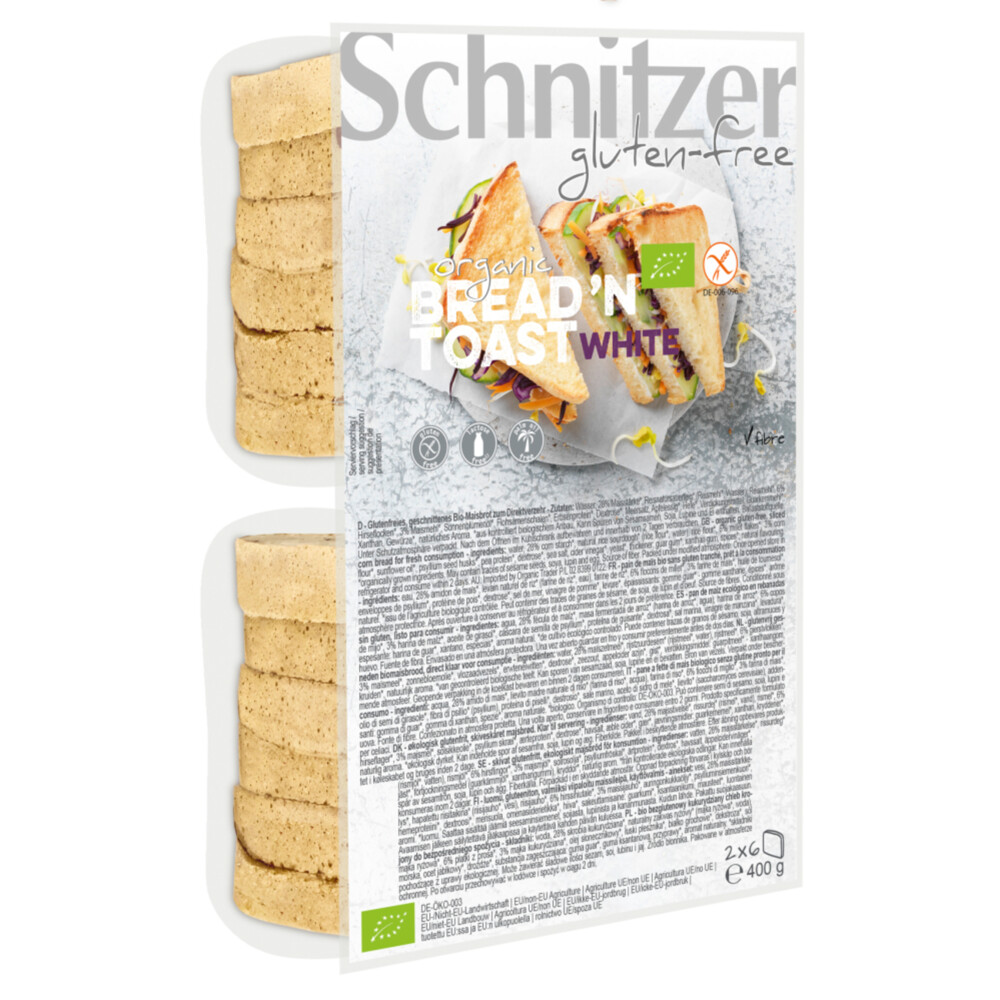 3x Schnitzer Brood&Toast Biologisch Wit 400 gr