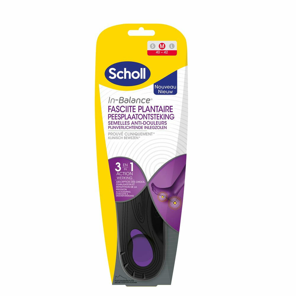 2x Scholl Balance Inlegzolen Peesplaatontsteking Medium