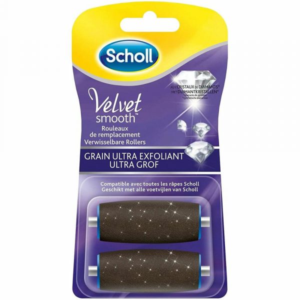 Scholl Velvet Smooth Elektrische Voetvijl Navulling Ultra Grof 2 stuks