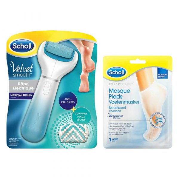 Scholl Velvet Smooth Voetvijl en Expert Care Voetenmasker Pakket