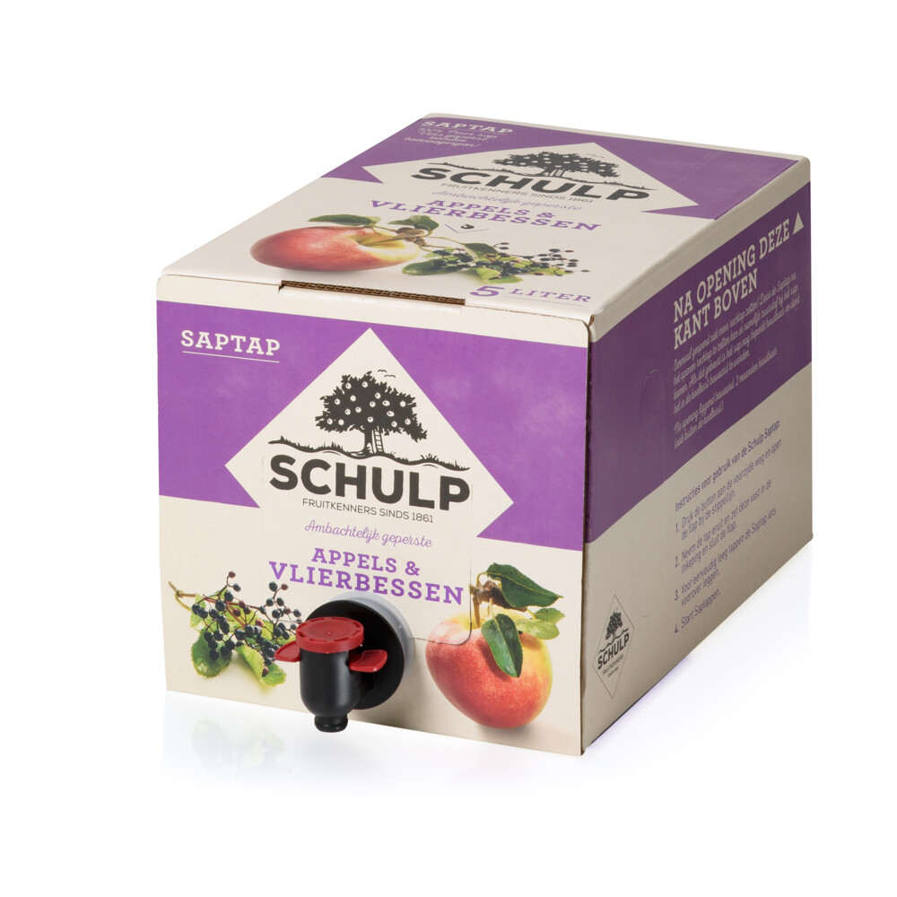 2x Schulp Saptap Appel-Vlierbes Ambachtelijk 5 liter