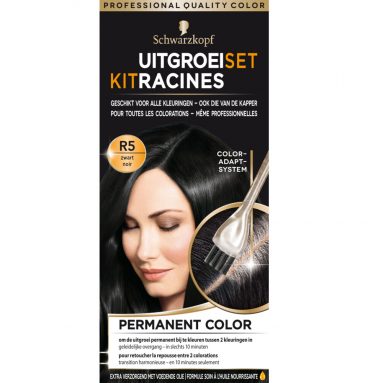 3x Schwarzkopf Uitgroeiset Haarverf Zwart R5 1 set