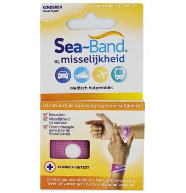 Sea Band Polsband Bij Misselijkheid Kinderen Roze 1 paar