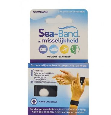 Sea Band Polsband bij Misselijkheid Zwart