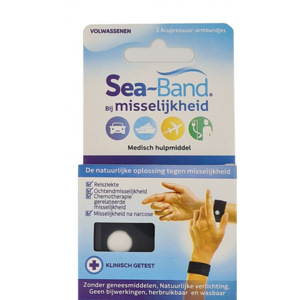 Sea Band Polsband bij Misselijkheid Zwart