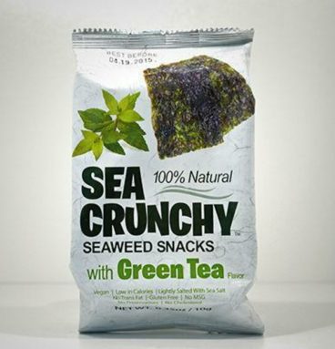 3x Sea Crunchy Snacks Groene Thee 10 gr