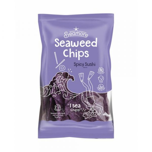 6x Seamore Seaweed Chips Spicy Sushi 135 gr