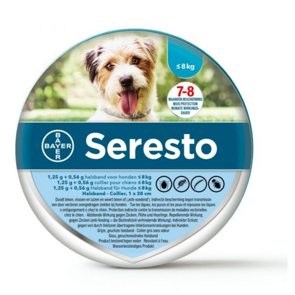 Seresto Anti Teken en Vlooien Halsband Hond tot 8 kg 38 cm