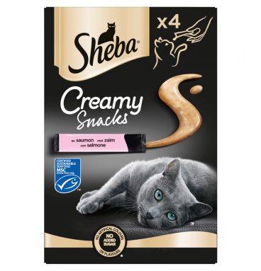 11x Sheba Creamy Snacks Zalm 4 stuks