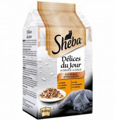 6x Sheba Delices du Jour Multipack Gevogelte 6 x 50 gr