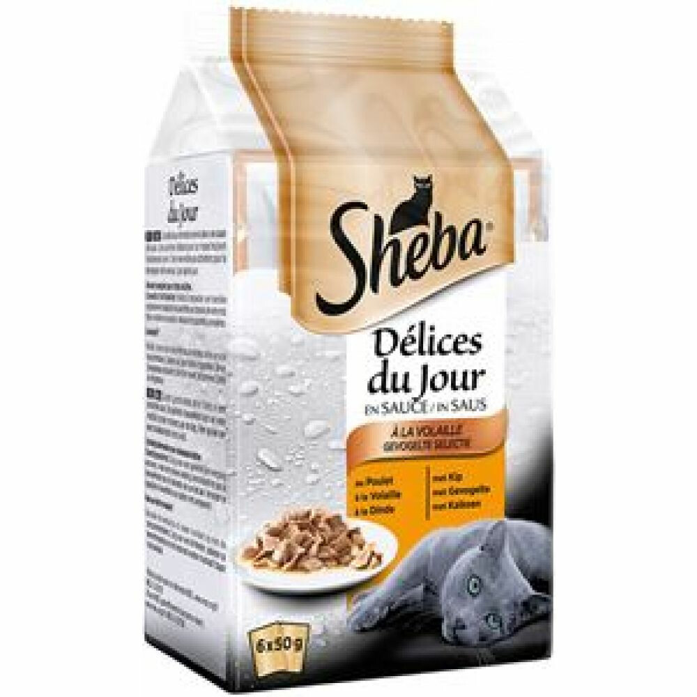 6x Sheba Delices du Jour Multipack Gevogelte 6 x 50 gr