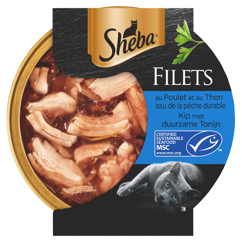 16x Sheba Filets Kip - Tonijn in Saus 60 gr