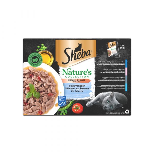 4x Sheba Natures Collection in Saus Vis Selectie 12 x 85 gr