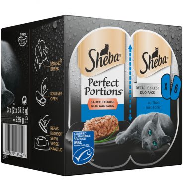 8x Sheba Perfect Portions Tonijn in Saus 3 x 2 stuks