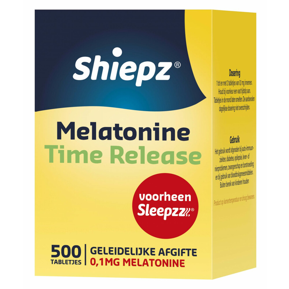 Shiepz Melatonine 0.1 mg Time Release 500 tabletten