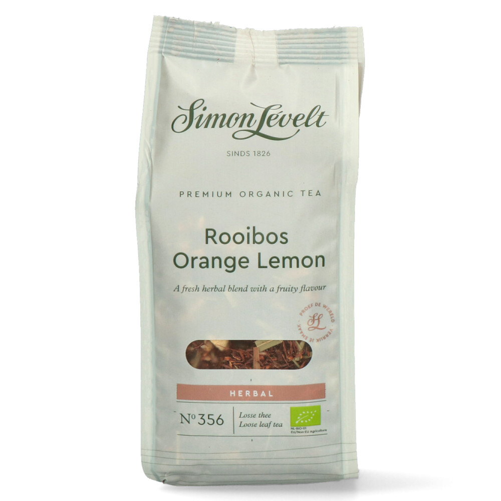 3x Simon Levelt Premium Organic Thee Rooibos Orange Lemon 110 gr