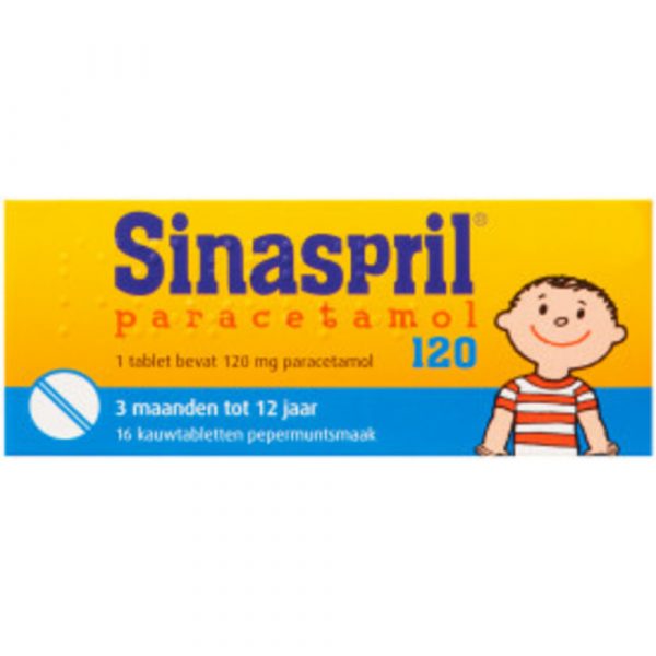 Sinaspril Paracetamol 120 mg 16 kauwtabletten