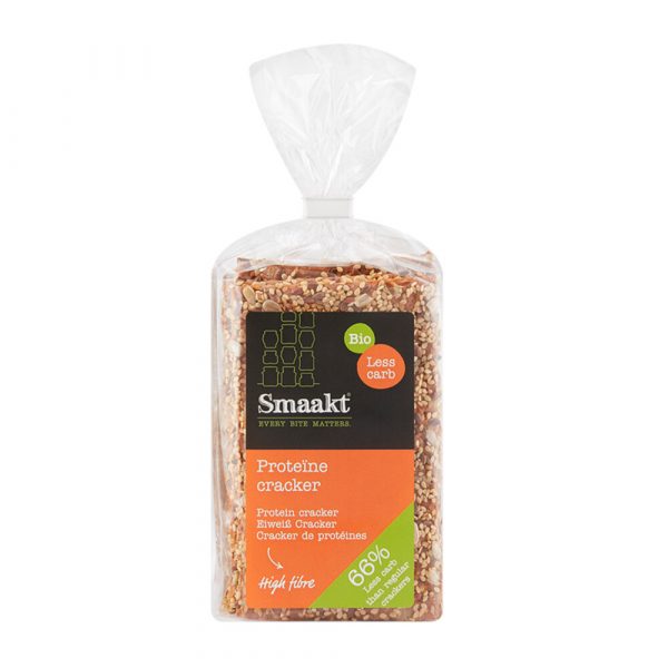 3x Smaakt Less Carb Proteïne Cracker Biologisch 200 gr