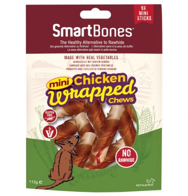 8x Smartbones Kip Wrapped Mini Sticks 9 stuks