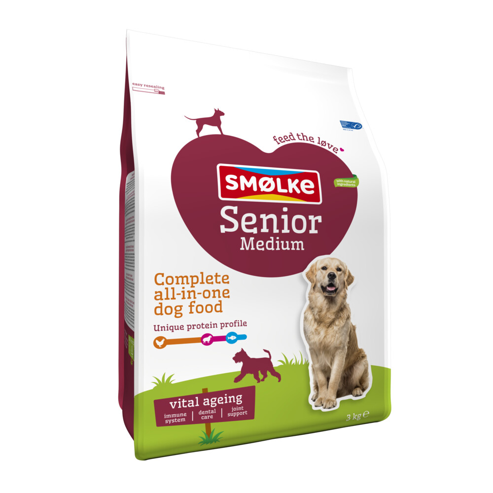 Smolke Hondenvoer Senior Medium 3 kg