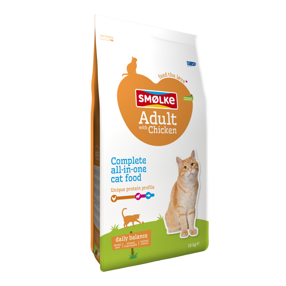 Smolke Kattenvoer Adult Kip 10 kg