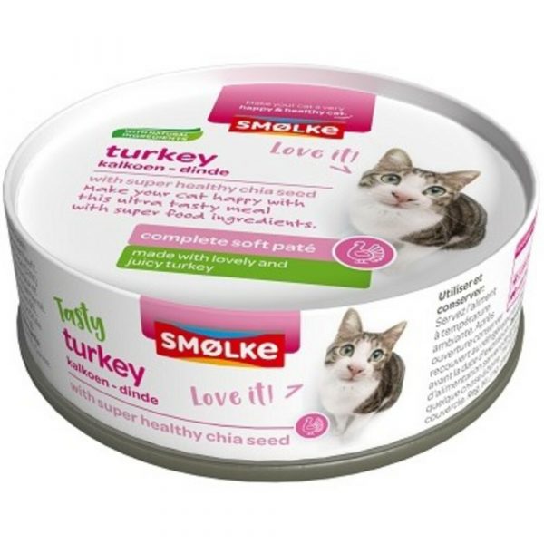 24x Smolke Kattenvoer Soft Paté Kalkoen 80 gr