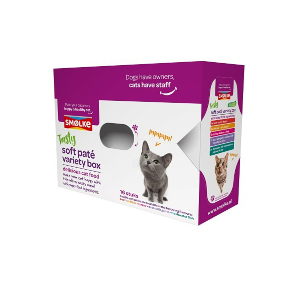 Smolke Kattenvoer Soft Paté Multipack 16 x 80 gr