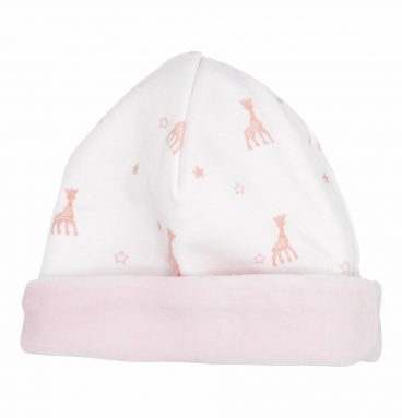 Sophie de Giraf Mutsje Roze 1-3m